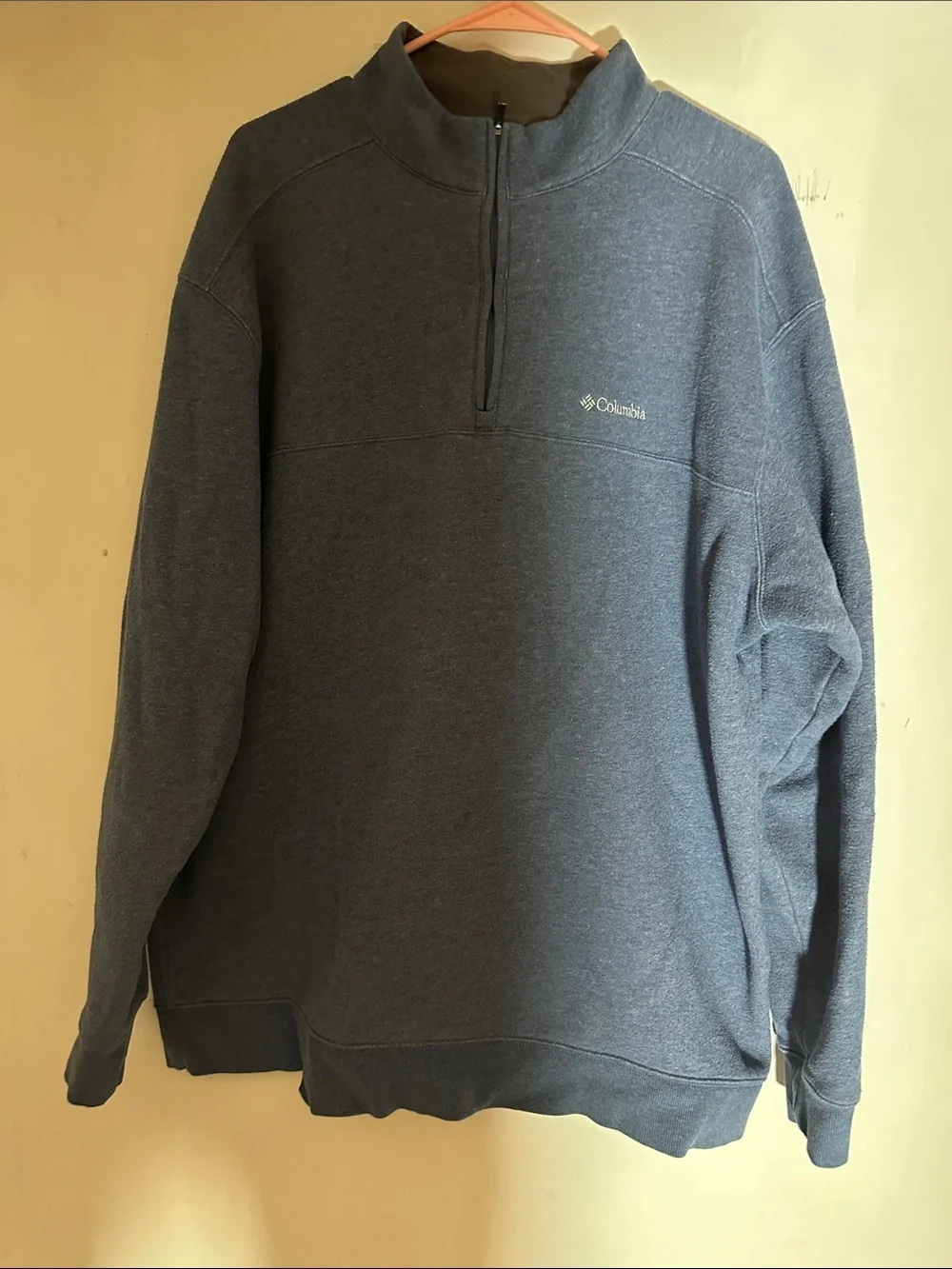 Columbia Men's Heather Blue Half-Zip Fleece Pullover